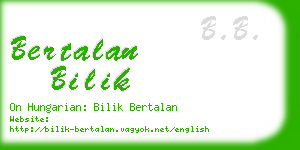 bertalan bilik business card